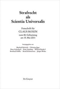 Produktbild: Festschrift f&uuml;r Claus Roxin zum 80. Geburtstag am 15. Mai 2011