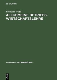 Produktbild: Allgemeine Betriebswirtschaftslehre