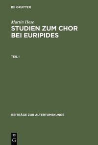 Produktbild: Studien zum Chor bei Euripides