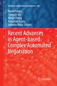 Produktbild: Recent Advances in Agent-based Complex Automated Negotiation