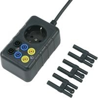 Produktbild: VOLTCRAFT SMA-10 Messadapter Schutzkontakt-Stecker - Buchse 4 mm, Schutzkontakt-Kupplung ber&uuml;hrungssicher Schwarz