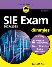 Produktbild: SIE Exam 2027/2028 For Dummies (Securities Industry Essentials Exam Prep + Practice Tests & Flashcards Online)