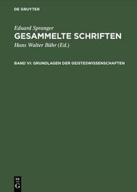 Produktbild: Grundlagen der Geisteswissenschaften