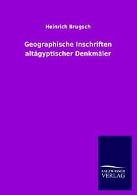 Produktbild: Geographische Inschriften alt&auml;gyptischer Denkm&auml;ler