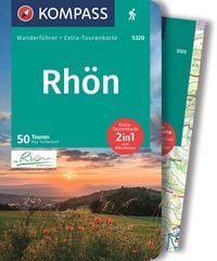 Produktbild: KOMPASS Wanderf&uuml;hrer Rh&ouml;n, 50 Touren mit Extra-Tourenkarte