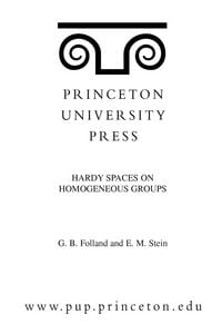Produktbild: Hardy Spaces on Homogeneous Groups