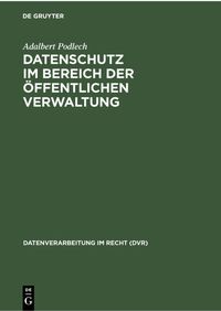 Produktbild: Datenschutz im Bereich der &ouml;ffentlichen Verwaltung