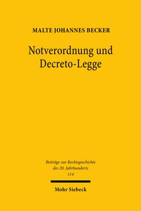 Produktbild: Notverordnung und Decreto-Legge
