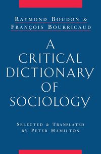 Produktbild: A Critical Dictionary of Sociology