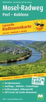 Produktbild: Publicpress Leporello Radtourenkarte Mosel-Radweg, Perl, Koblenz 1:50.000