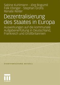 Produktbild: Dezentralisierung des Staates in Europa