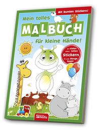 Produktbild: Malbuch mit Stickern: Nilpferd