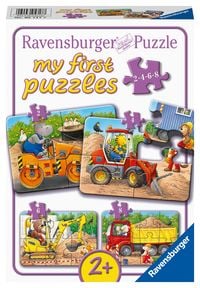 Produktbild: Kinderpuzzle 2, 4, 6, 8 Teile - Tiere auf der Baustelle