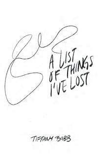 Produktbild: A List of Things I've Lost