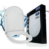 Produktbild: WC Sitz Mod. Palma Wei&szlig;, Toilettendeckel mit Absenkautomatik in D-Form