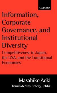 Produktbild: Information, Corporate Governance, and Institutional Diversity