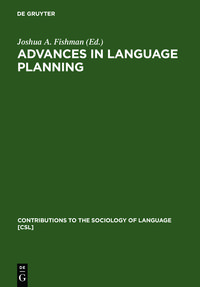 Produktbild: Advances in language planning