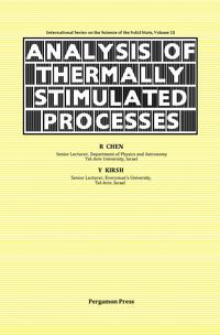 Produktbild: The Analysis of Thermally Stimulated Processes
