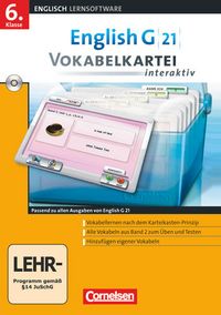 Produktbild: English G 21 - Vokabelkarteien interaktiv - Lernsoftware zu allen Ausgaben - Band 2: 6. Schuljahr