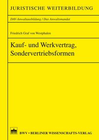 Produktbild: Kauf- und Werkvertrag, Sondervertriebsformen