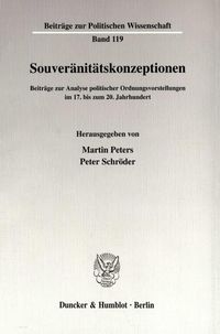Produktbild: Souver&auml;nit&auml;tskonzeptionen.