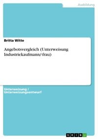 Produktbild: Angebotsvergleich (Unterweisung Industriekaufmann/-frau)
