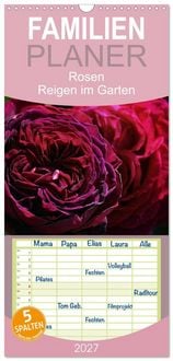 Produktbild: Familienplaner 2027 - Rosen Reigen im Garten mit 5 Spalten (Wandkalender, 21 x 45 cm) CALVENDO
