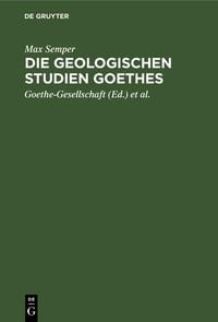 Produktbild: Die geologischen Studien Goethes
