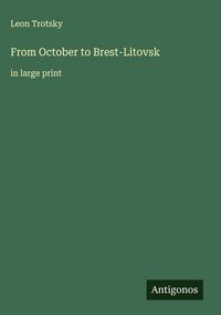 Produktbild: From October to Brest-Litovsk