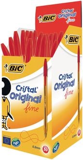 Produktbild: BIC Kugelschreiber Cristal Original fine 0.35 mm rot, 50er Set