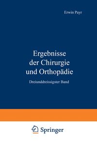 Produktbild: Ergebnisse der Chirurgie und Orthop&auml;die