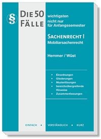 Produktbild: Die 50 wichtigsten F&auml;lle Sachenrecht I