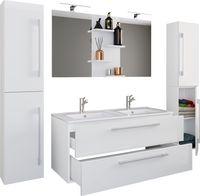 Produktbild: 5-tlg. Doppel Waschplatz Zwei Waschtisch Budasi SP