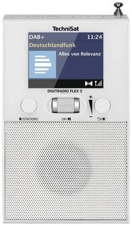 Produktbild: TechniSat DIGITRADIO FLEX 2 Steckdosenradio DAB+, UKW Bluetooth&reg; Inkl. Lautsprecherbox, Weckfunktion Wei&szlig;