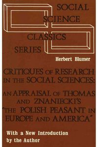Produktbild: Blumer, H: Critiques of Research in the Social Sciences