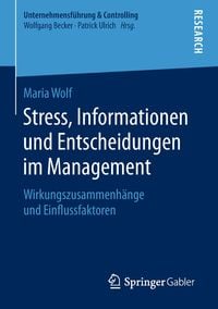 Produktbild: Stress, Informationen und Entscheidungen im Management