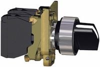 Produktbild: Schneider Electric XB4BD33 Harmony XB4BD33 Wahltaste Drehschalter Schwarz 3 x +/- 45 &deg; Drehentriegelung 1 St.