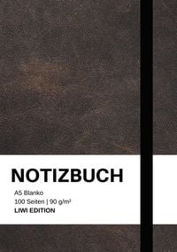 Produktbild: Notizbuch A5 blanko - 100 Seiten 90g/m&sup2; - Soft Cover Schwarz - Papier