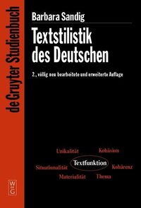 Produktbild: Textstilistik des Deutschen