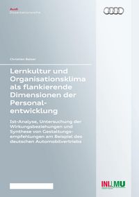 Produktbild: Lernkultur und Organisationsklima als flankierende Dimensionen der Personalentwicklung