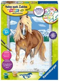 Produktbild: CreArt, Malen nach Zahlen Kinder - Haflinger im Schnee