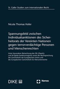 Produktbild: Spannungsfeld zwischen Individualsanktionen des Sicherheitsrats der Vereinten Nationen gegen terrorverd&auml;chtige Personen und Menschenrechten