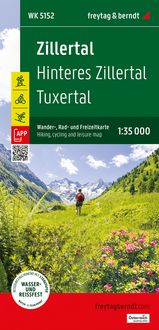 Produktbild: Freytag & berndt Wanderkarte WK 5152 Zillertal, Hinteres Zillertal, Tuxertal 1:35.000