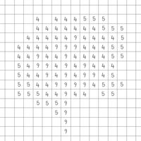 PIXEL-Malbuch für Kinder. Malen nach Zahlen. 5-7 Jahre