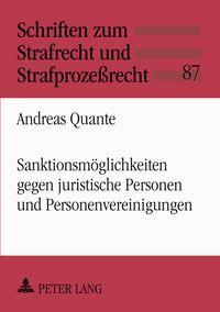 Produktbild: Sanktionsm&ouml;glichkeiten gegen juristische Personen und Personenvereinigungen