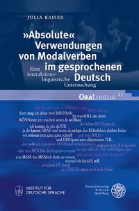 Produktbild: &raquo;Absolute&laquo; Verwendungen von Modalverben im gesprochenen Deutsch