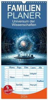 Produktbild: Familienplaner 2026 - Universum der Wissenschaften mit 5 Spalten (Wandkalender, 21 x 45 cm) CALVENDO