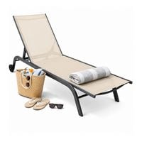Produktbild: Sonnenliege Liegestuhl Gartenliege Rollen Sonlas