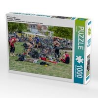 Produktbild: CALVENDO Puzzle Triathlon Wechselzone 1000 Teile Puzzle quer | 1000 Teile Lege-Gr&ouml;&szlig;e 64 &times; 48 cm Foto-Puzzle f&uuml;r gl&uuml;ckliche Stunden