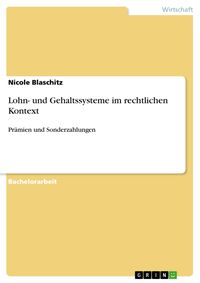 Produktbild: Lohn- und Gehaltssysteme im rechtlichen Kontext